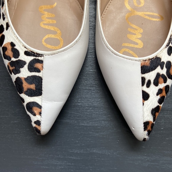 Sam Edelman | White / Leopard Flats  | Size 8 - Picture 2 of 5